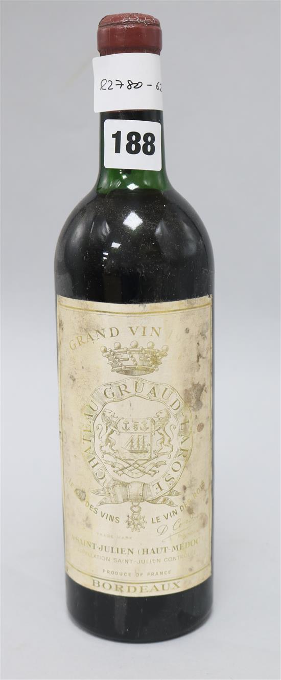 One bottle of Chateau Gruaud Larose 196...?